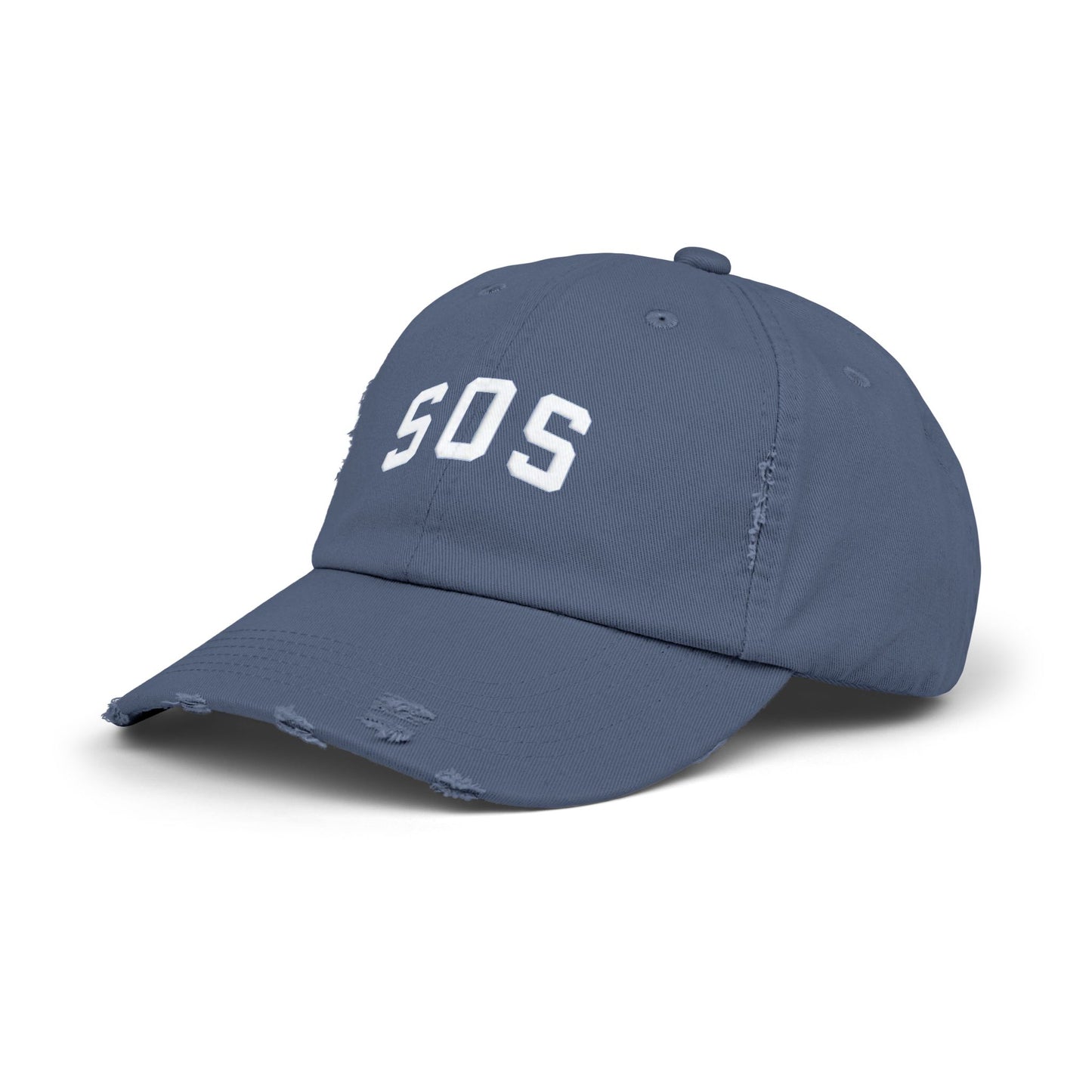 SZA SOS MERCH - SZA SOS DISTRESSED BLUE HAT