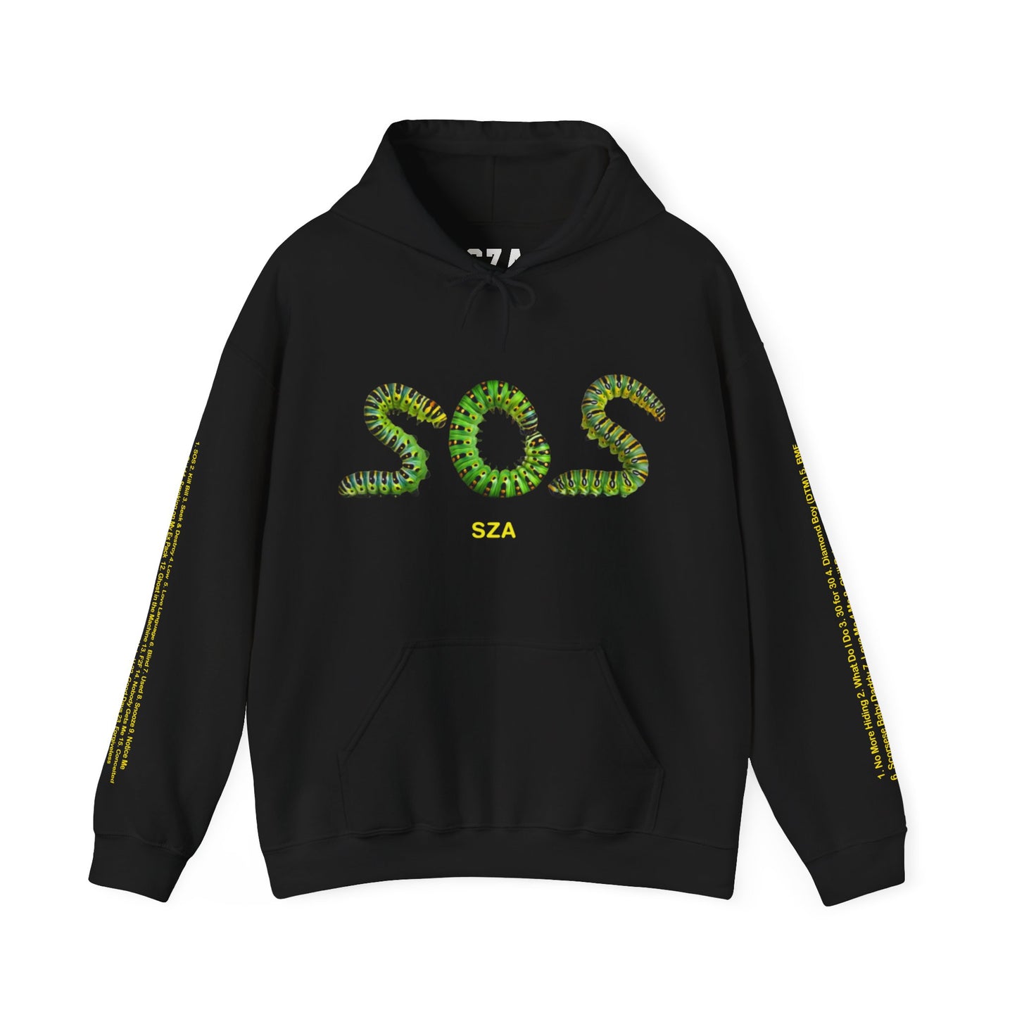 SZA LANA MERCH - SZA LANA SIGNATURE BLACK ARM TOUR DATES HOODIE